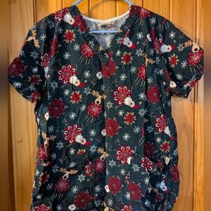 Tafford Brand Christmas Scrub Top